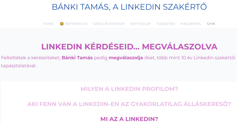 BankiTamas.hu GYIK Gyakran Ismételt Kérdések