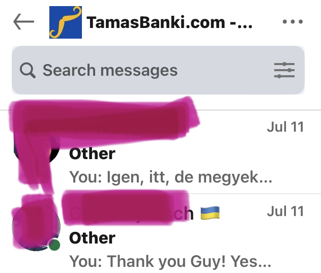 Messages in Page inbox